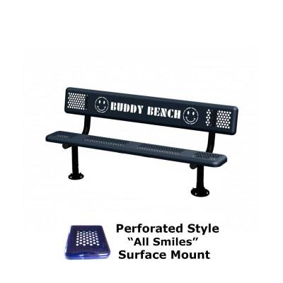 6' Perforated Buddy Bench - Portable, Surface and Inground Mount - Image 4