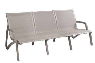 Grosfillex Patio Furniture - Sunset Sling - Sunset Armless Sling Sofa - Arms sold separately.