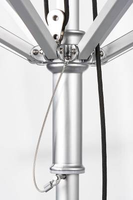 Frankford Greenwich 6 1/2 Ft. Square Heavy Duty Aluminum Market Umbrella - Pulley Lift - Image 3