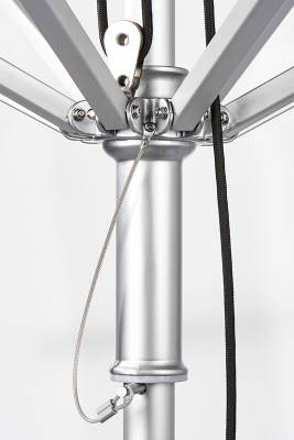 Frankford Greenwich 7 1/2 Ft. Heavy Duty Aluminum Market Umbrella - Pulley Lift - Image 3