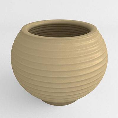 Grooved Resin Planter - Image 1