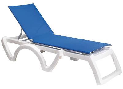 Jamaica Beach Adjustable Sling Stacking Chaise Lounge - Image 1
