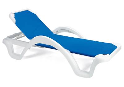 Catalina Adjustable Sling Stacking Chaise Lounge - Image 1