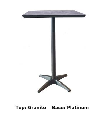 Grosfillex Patio Furniture - 28" Square Sunset Bar Table