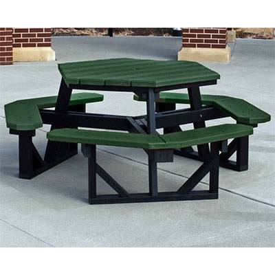 Hex Recycled Plastic Picnic Table, Portable - Image 2