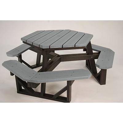 Hex Recycled Plastic Picnic Table, Portable - Image 3