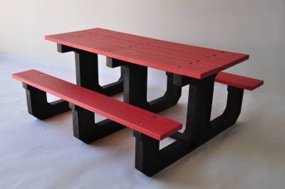 6' and 8' Recycled Plastic Park Place Picnic Table, Portable - Image 6