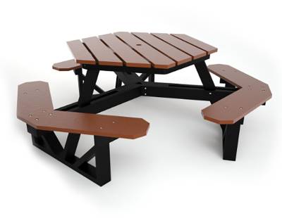 Hex Recycled Plastic Picnic Table, Portable - Image 4
