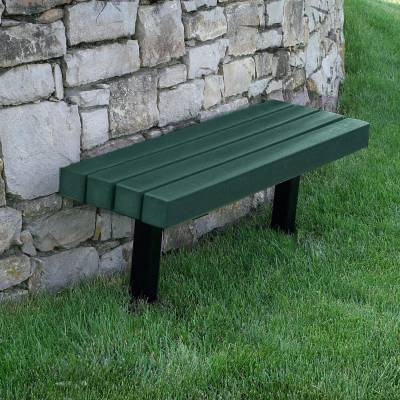 4', 6' and 8' Trailside Recycled Plastic Bench - Surface and Inground Mount  - Image 4