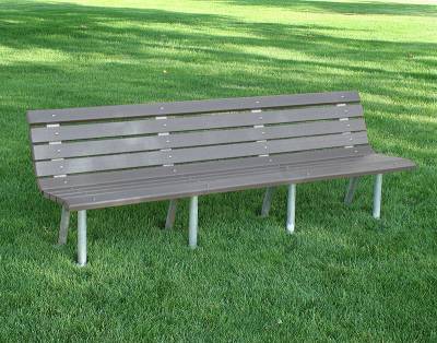4', 6' and 8' Saint Pete Recycled Plastic Bench – Portable/Surface Mount  - Image 3