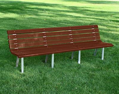 4', 6' and 8' Saint Pete Recycled Plastic Bench – Portable/Surface Mount  - Image 4