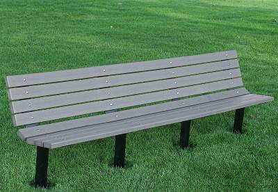 4', 6' and 8' Contour Recycled Plastic Bench - Surface and Inground Mount - Image 4