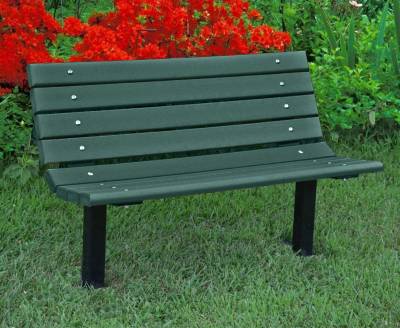 4', 6' and 8' Jameson Recycled Plastic Bench - Surface and Inground Mount  - Image 5