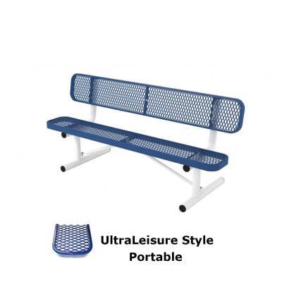 Picnic Tables - Children's Tables - 6' UltraLeisure Elementary Bench, Inground Mount