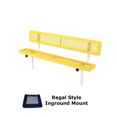 6' Regal Elementary Bench - Inground Mount