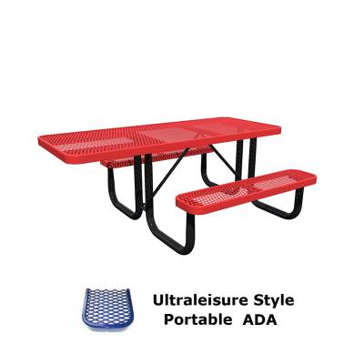 6' and 8' UltraLeisure Picnic Table, ADA - Portable - Image 1