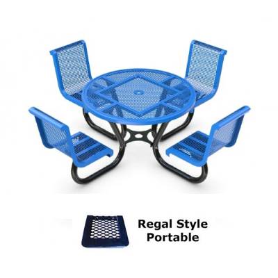 42" Round Regal Picnic Table - Portable - Image 2