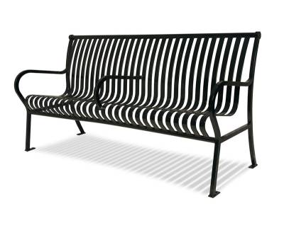 Park Benches - Coated Metal - 4' and 6' Hamilton Bench - Portable/Surface Mount.