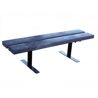 4', 5', 6' and 8' Deco Recycled Plastic Bench - Portable, Surface and Inground Mount - Image 1