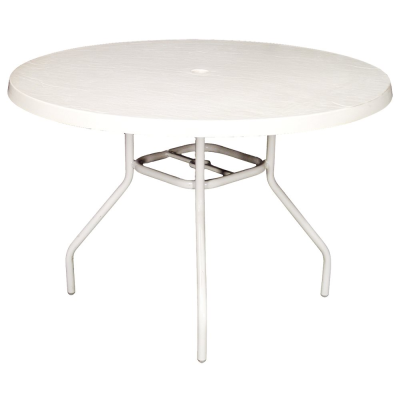 Poolside Furniture - Patio Sling Furniture - 48" Round Fiberglass Top Table