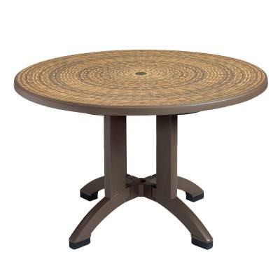 48" Round Aquaba Resin Table - Five Styles Available - Image 5