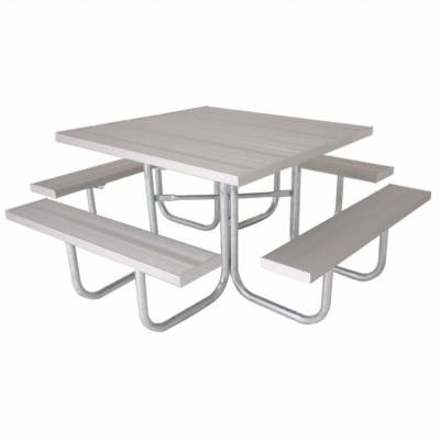 48" Heavy-Duty Aluminum Picnic Table - Portable