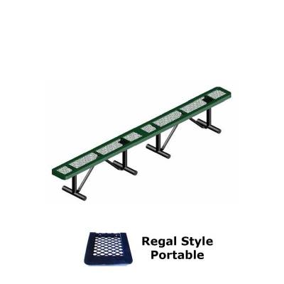 10' and 15' Regal Backless Bench - Portable - Image 2