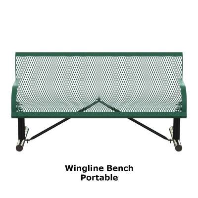 4' and 6' Wingline Style Bench - Portable - Image 2
