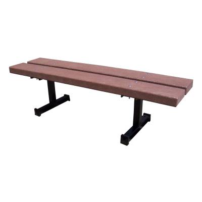 4', 5', 6' and 8' Deco Recycled Plastic Bench - Portable, Surface and Inground Mount - Image 3
