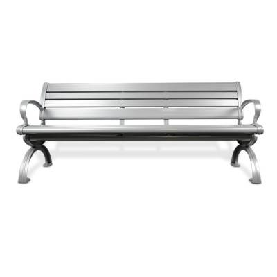 6' Aluminum Bench with Back - Powder Coated - Image 7
