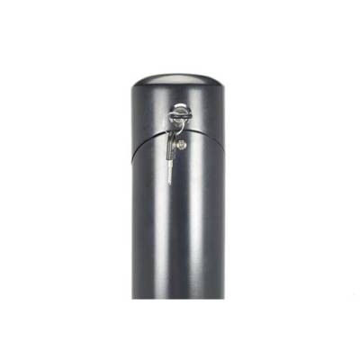 Steel Post Cigarette Receptacle - Powder Coated - Black - Image 4