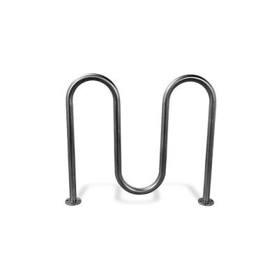 5 Bike Wave Rack - Stainless Steel (1-7/8" O.D.)