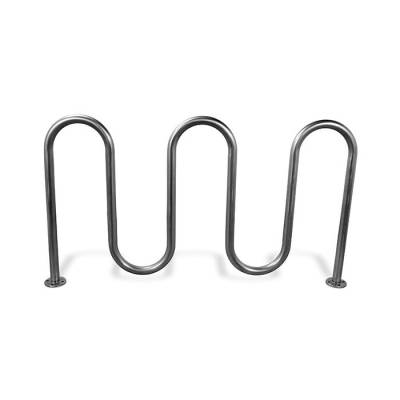 7 Bike Wave Rack - Stainless Steel (1-7/8" O.D.)