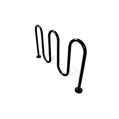 7 Bike Wave Rack - Black Powder-Coat (1.9" O.D.)