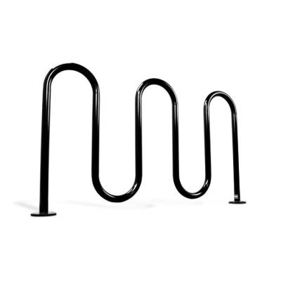 7 Bike Wave Rack - Black Powder-Coat (1.9" O.D.) - Image 2