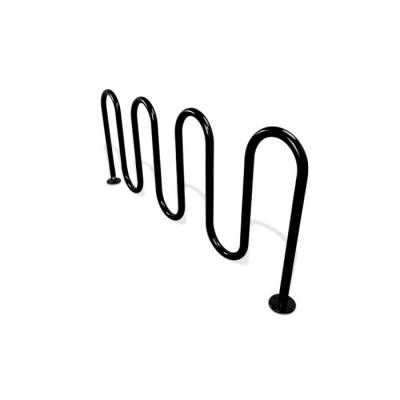 9 Bike Wave Rack - Black Powder-Coat (1.9" O.D.)