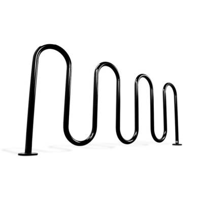 9 Bike Wave Rack - Black Powder-Coat (1.9" O.D.) - Image 2