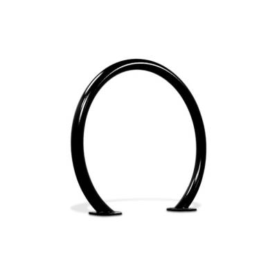 2 Bike Circular Rack - 2-3/8" Round Tubing - Black Powder-Coat